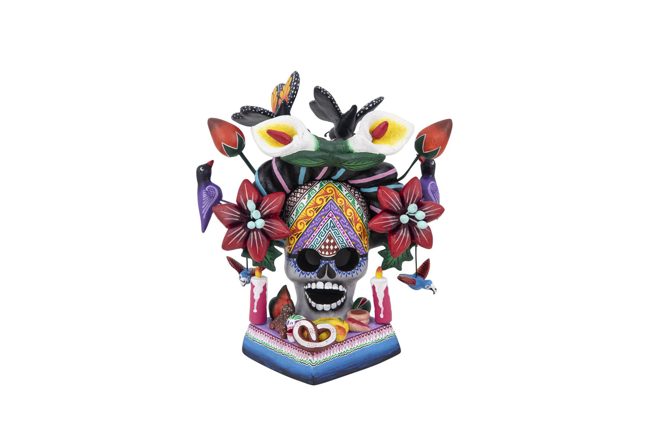 Frida con corona - stehendes Ornament aus Mexiko