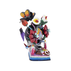 Frida con corona - stehendes Ornament aus Mexiko