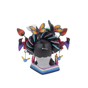 Frida con corona - stehendes Ornament aus Mexiko