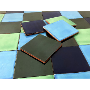 Malaquita - Patchwork aus einfarbigen Fliesen - 90 Stück, 1 m2
