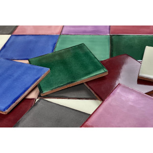 Ciruela - Patchwork aus einfarbigen Fliesen - 90 Stück. 1 m2