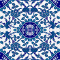 Erol - Iznik Keramikfliesen 20x20 cm, Packung mit 12 Stück (0,48 m2) 