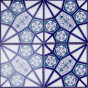 Levent - Iznik Keramikfliesen 20x20 cm, Packung mit 12 Stück (0,48 m2) 