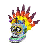 Cráneo flamas con bicho - Schädel in Flammen aus Mexiko