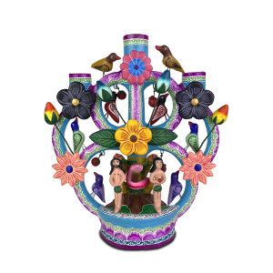 Árbol de la vida no.1 - Lebensbaum-Kerzenhalter aus Mexiko