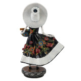 Catrina Tehuana - traditionelle Figur aus Mexiko mit Talavera-Motiv