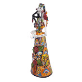 Frida Lisa - traditionelle Figur aus Mexiko mit Talavera-Motiv