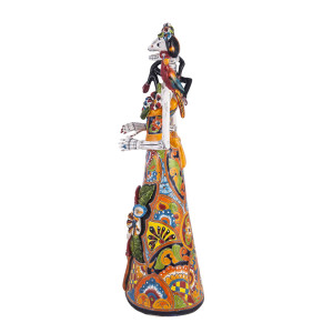 Frida Lisa - traditionelle Figur aus Mexiko mit Talavera-Motiv