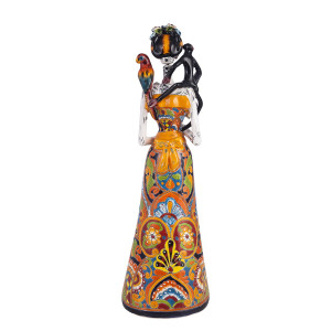 Frida Lisa - traditionelle Figur aus Mexiko mit Talavera-Motiv