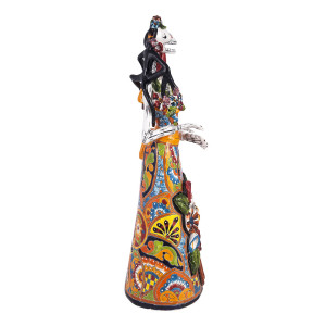 Frida Lisa - traditionelle Figur aus Mexiko mit Talavera-Motiv