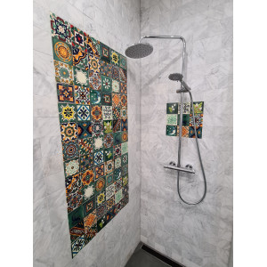 Verde - bunte patchwork mit mexikanischen tellern - 30 st