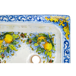 Frutti gialli - quadratisches Waschbecken aus Italien