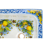 Frutti gialli - quadratisches Waschbecken aus Italien