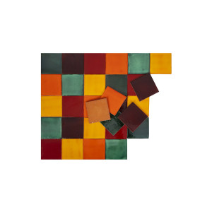 Borgońa - patchwork aus einfarbigen Fliesen - 90 Stück, 1 m2