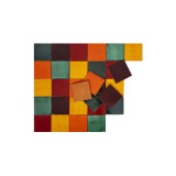 Borgońa - patchwork aus einfarbigen Fliesen - 90 Stück, 1 m2