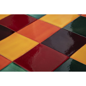 Borgońa - patchwork aus einfarbigen Fliesen - 90 Stück, 1 m2