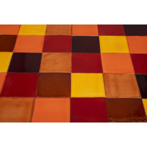 Caramelo - Patchwork aus einfarbigen Fliesen - 90 Stück, 1 m2