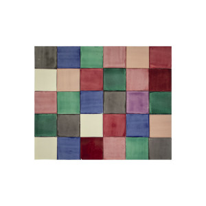 Ciruela - Patchwork aus einfarbigen Fliesen - 90 Stück. 1 m2