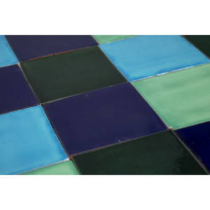Malaquita - Patchwork aus einfarbigen Fliesen - 90 Stück, 1 m2
