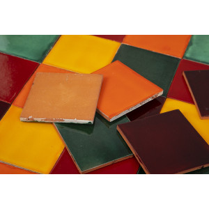 Borgońa - patchwork aus einfarbigen Fliesen - 90 Stück, 1 m2