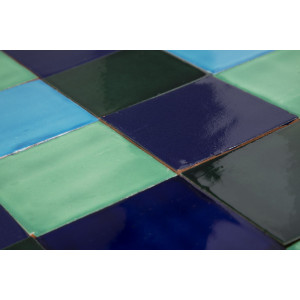 Malaquita - Patchwork aus einfarbigen Fliesen - 90 Stück, 1 m2