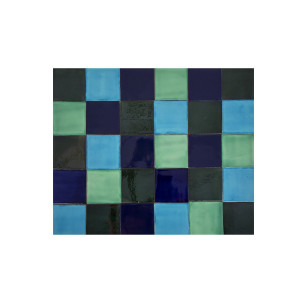 Malaquita - Patchwork aus einfarbigen Fliesen - 90 Stück, 1 m2