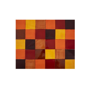 Caramelo - Patchwork aus einfarbigen Fliesen - 90 Stück, 1 m2