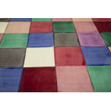 Ciruela - Patchwork aus einfarbigen Fliesen - 90 Stück. 1 m2