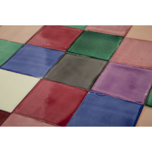 Ciruela - Patchwork aus einfarbigen Fliesen - 90 Stück. 1 m2