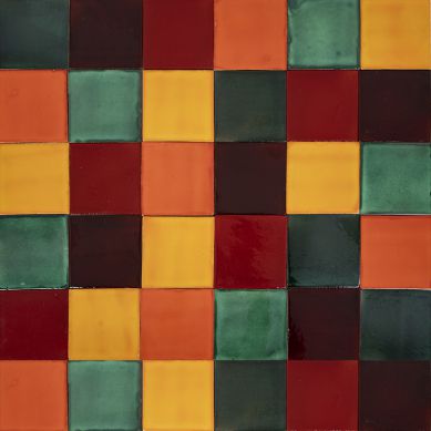Borgońa - patchwork aus einfarbigen Fliesen - 90 Stück, 1 m2