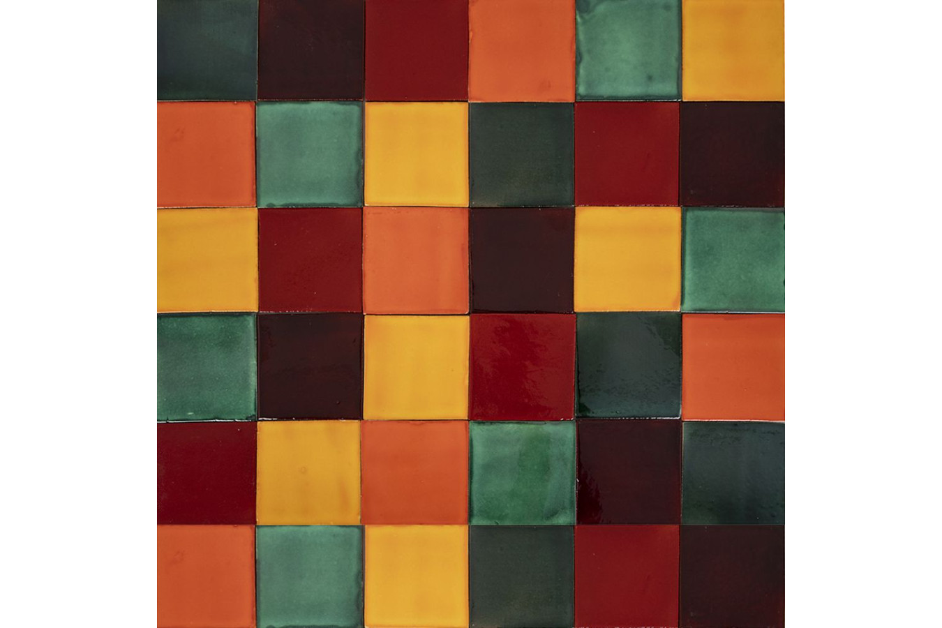 Borgońa - patchwork aus einfarbigen Fliesen - 90 Stück, 1 m2