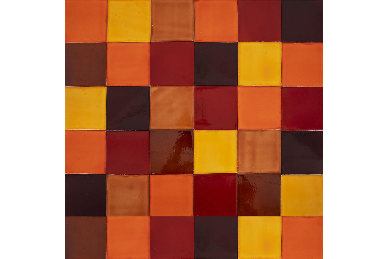 Caramelo - Patchwork aus einfarbigen Fliesen - 90 Stück, 1 m2