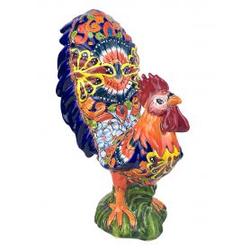 Gallo Abanico - Keramikfigur eines Hahns