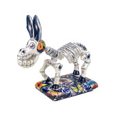 Burro y huesos - Keramik Esel-Figur aus Mexiko