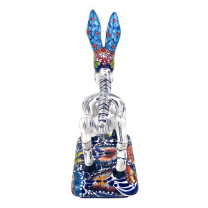 Burro y huesos - Keramik Esel-Figur aus Mexiko