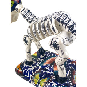 Burro y huesos - Keramik Esel-Figur aus Mexiko