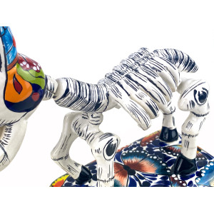 Burro y huesos - Keramik Esel-Figur aus Mexiko