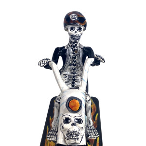 Motociclista - Figur eines Motorradfahrers auf Harley