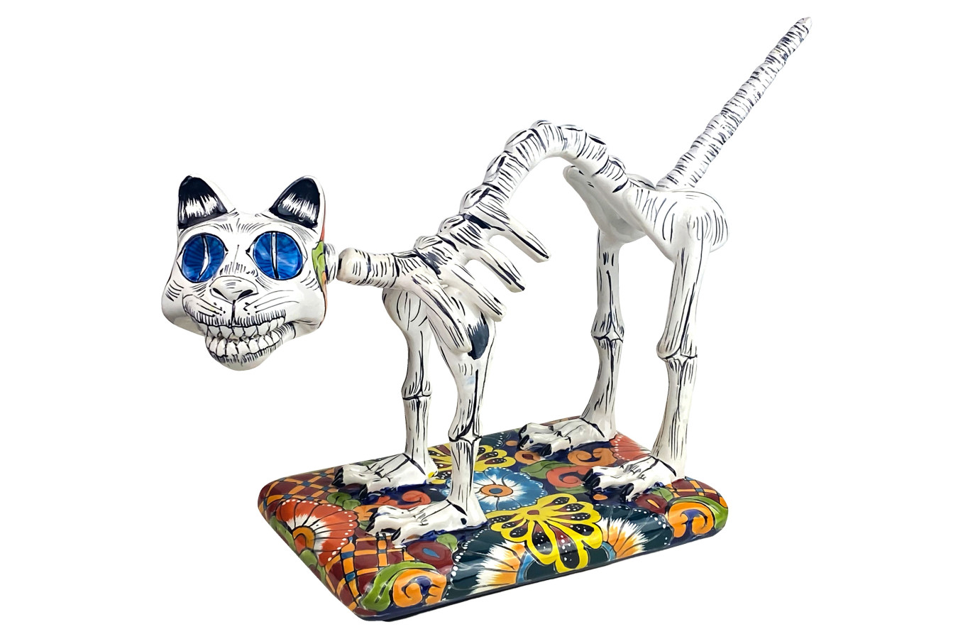 Gato y huesos grande - Mexikanische Katze von La Catrina