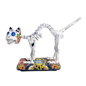 Gato y huesos grande - Mexikanische Katze von La Catrina