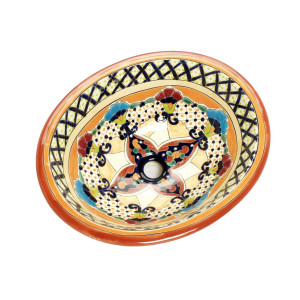 Lucrecia - Mexikanisches Einbauwaschbecken Talavera