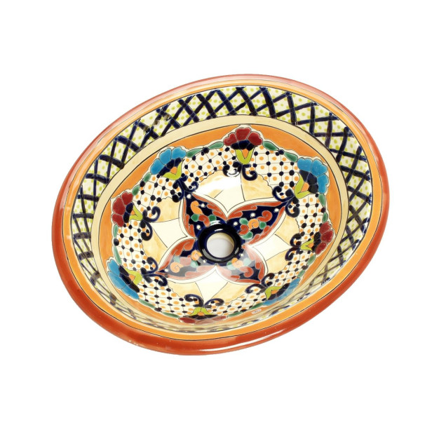 Lucrecia - Mexikanisches Einbauwaschbecken Talavera