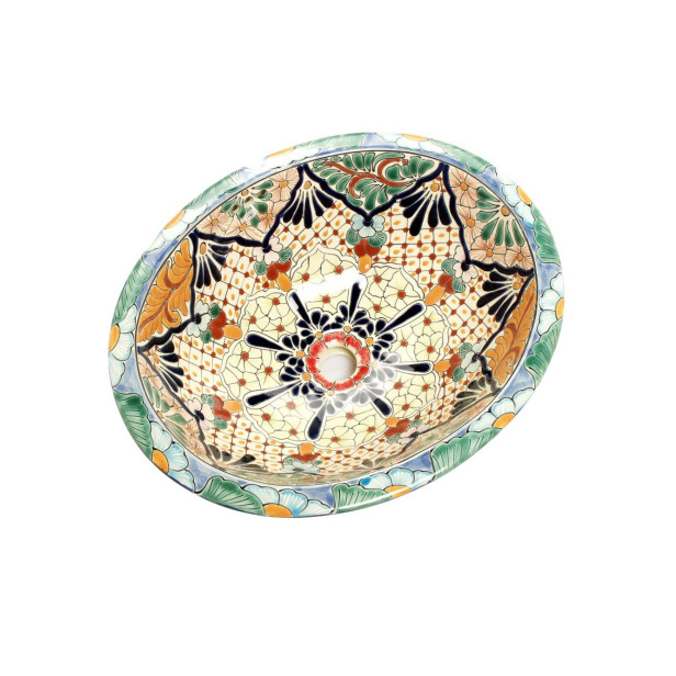 Deikun - Mexikanisches Talavera buntes Waschbecken