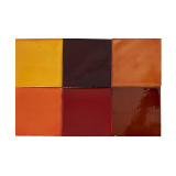 Caramelo - Patchwork aus einfarbigen Fliesen - 90 Stück, 1 m2