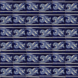 Cenefa Asturias - Talavera Cobalt Fliesen 15 x 15 - 22 Stück