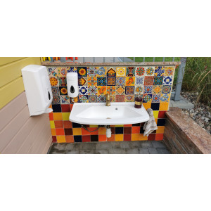 Borgońa - patchwork aus einfarbigen Fliesen - 90 Stück, 1 m2