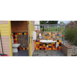 Borgońa - patchwork aus einfarbigen Fliesen - 90 Stück, 1 m2
