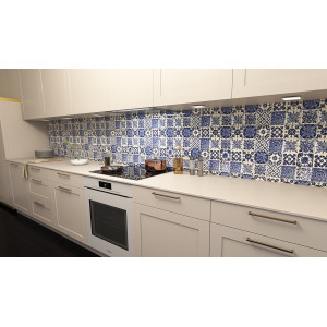Azul luz - patchwork aus mexikanischen talavera-platten - 30 Stück