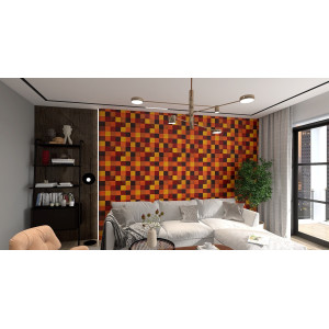 Caramelo - Patchwork aus einfarbigen Fliesen - 90 Stück, 1 m2