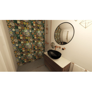 Verde - bunte patchwork mit mexikanischen tellern - 30 st